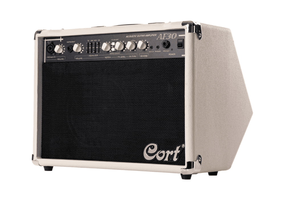 콜트 Cort AF30 어쿠스틱 통기타 콤보 앰프 (30W 버스킹용) 전면 메인 디자인
