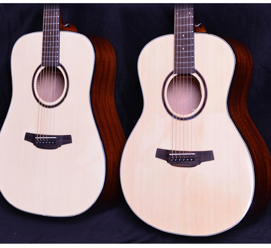 크래프터 HT-250/N 로즈우드 지판 도트 포지션 및 넥 상세 컷