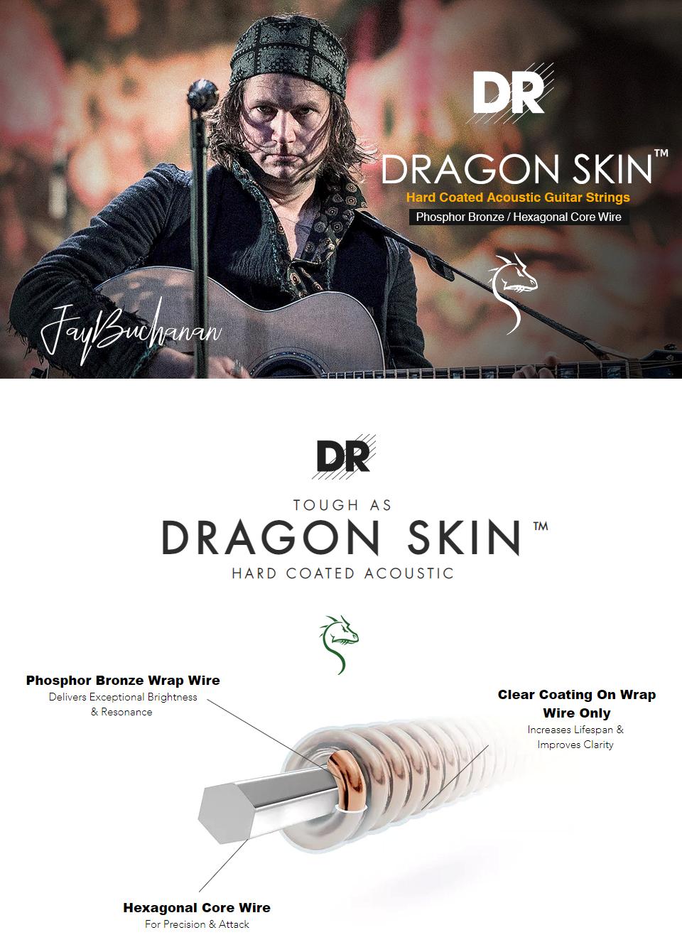 DR Dragon Skin K3 Coated 어쿠스틱 통기타 스트링 메인 컨셉 정품 이미지