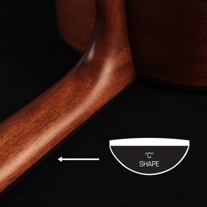 손에 부드럽게 감기어 운지가 편안한 콜트 AC150 OVAL C-Shape 마호가니 넥 프로파일