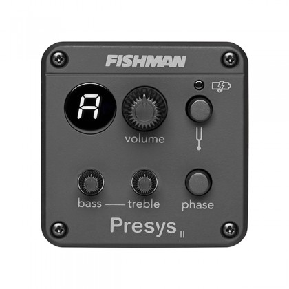 2-밴드 EQ, Phase, LED 튜너가 내장된 피쉬맨 Presys II 엘렉트릭 픽업 컨트롤러